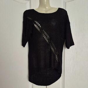 Elegant Black Knit Sweater